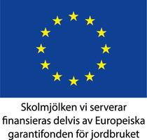 Skolmjölken vi serverar finansieras delvis av Europeiska garantifonden för jordbruket